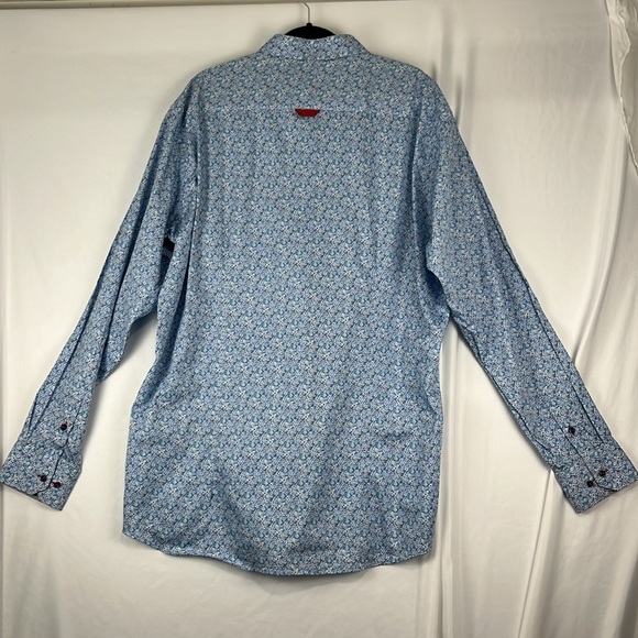 7 Downie Street Blue Multi-Coloured Floral/Dot Shirt - Picture 11 of 13